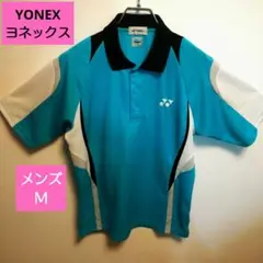 ★ヨネックス★テニス／バドミントンウエア✿Ｍ✿メンズ(ブルー✕ホワイト・青✕白)
