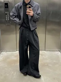 wide multi button slacks opium y2k 変形
