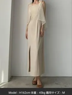 Louere チュールリボンキャミワン ピース （Iライン）MTサイズ
