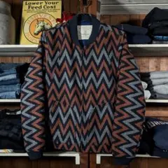 scotch&soda　ボンバージャケット　総柄　アニマル　ジグザグ　民族柄　Mのサムネイル