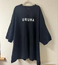 URUHA ロゴ ビッグTシャツ L ブラック Hilcrhyme プロデュース