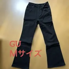 GUフレアジーンズ丈標準(72~76㎝)ブラック　Ｍサイズ