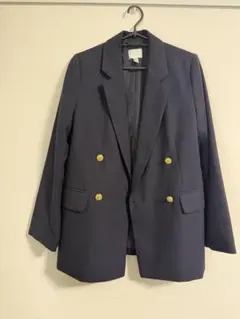 美品❣️H&M ネイビー ダブルブレストジャケット XS