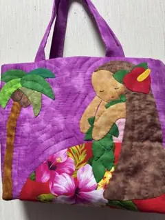 ハワイアンキルトトートバッグ