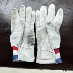 バイク用 レザーグローブ ホワイト　一度使用のサムネイル