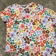 H&M 花柄 Tシャツ 130/140cm 2枚セット