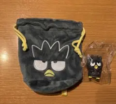 バッドばつ丸 むぎゅむぎゅ！パーカーフィギュア ふわふわフェイス巾着