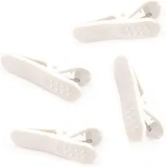 ⭐️ ヘッドフォン イヤホン固定用 ケーブルクリップ ロングタイプ 4個 ホワイト