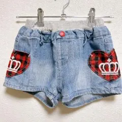 BABYDOLL ベビードール デニム ショートパンツ 110 ロゴ 刺繍