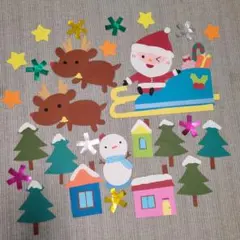 壁面飾り　冬壁面　クリスマス壁面　メリークリスマス　サンタクロース