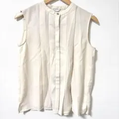 【SUIT SELECT】ベージュ ノースリーブ WHITE スーツ トップス