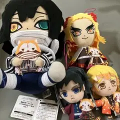 ●鬼滅の刃　ぬいぐるみ　ラスカルコラボ　４点セット