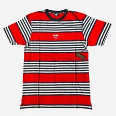【新品】DGK スターロゴ ボーダーTシャツ / レッド×ネイビー×ホワイトのサムネイル