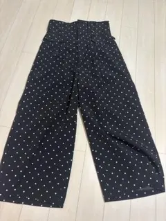 水玉 ワイドパンツ