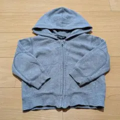 COMME CA ISM グレー フード付きパーカー 100A