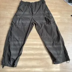 ユニクロU ワイドフィットカーゴパンツ L オリーブ ※シミあり
