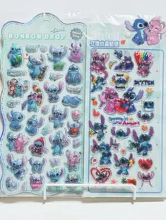 《２枚セット》スティッチ空気＆立体シールセット
