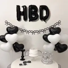 風船 バルーン ハート モノトーン モノクロ ホワイト ブラック 白 黒