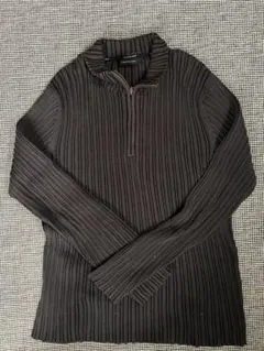 Calvin Klein Jeans ハーフジップ ニット ダークグレー L