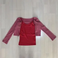 mystic【2点セットアイテム】キャミレイヤードカーデSET