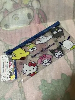 サンリオキャラクターズ　ラメポーチ　sanrio 新品　スリムポーチ