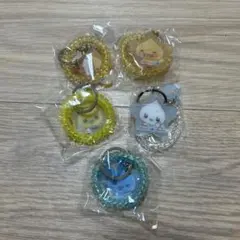 しずくちゃん ガチャガチャ スプリングゴムキーホルダー5個セット