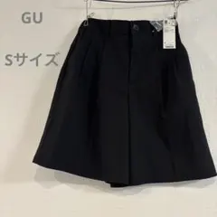 GU タックハーフパンツ　ブラック　Sサイズ　レディース　ポリエステル100%のサムネイル