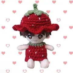 ぬいぐるみ ぬい服 いちご帽子 服 セット