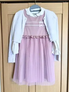 キッズ ドレス ボレロ セット ピンクのサムネイル