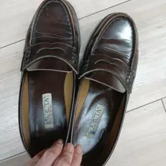 HARUTA 茶　ブラウン　ハルタ ローファー レザー　レディース