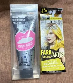 ヘアカラー⭐︎PAIMORE ネオンピンク＆got2b ネオンイエロー 派手髪のサムネイル