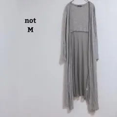 NOT　カーディガン　ロング　ドッキング　シアー　長袖　オフィカジ　薄手　Ｍ