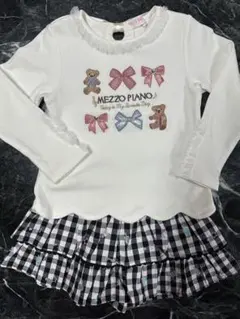 MEZZO PIANO 長袖カットソー&スカートセット