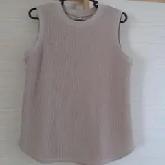 美品♪UNIQLO ベージュ リブタンクトップ Mサイズ♪