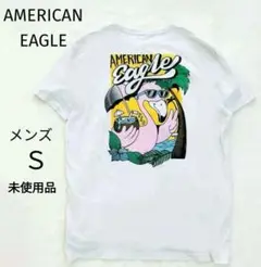 アメリカンイーグル Tシャツ バックプリント 半袖 フラミンゴ【Ｓ】綿100