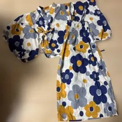 花柄 浴衣ドレス サイズ100