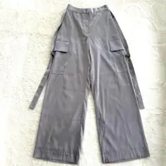 k*̮様 GlamLips サイドベルトサテンWIDE-PANTS グラムリップ - メルカリ