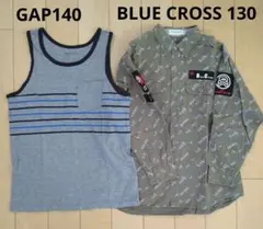 GAPKIDS ランニング140 BLUE CROSS ミリタリーシャツ130