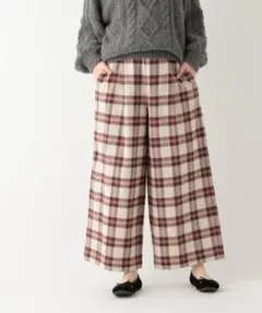 【size M】スタディオクリップ　チェックワイドパンツ　ガウチョ
