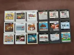 ジャンク品　3DSソフト9枚　DSソフト9枚　ソフトのみ　計18枚セット　状態難