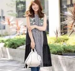 【美品】Chesty フリル刺繍レースワンピース　チェスティ