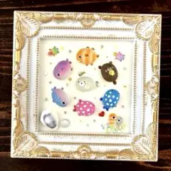 天然シーグラス 海の生き物 立体アート ハンドメイド NO.109