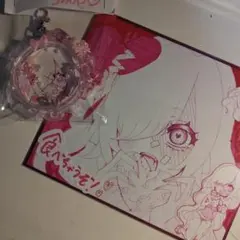萌え絵 大色紙＆シャカシャカキーホルダー