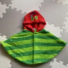 美品 はらぺこあおむしのポンチョ70〜90センチ