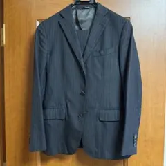 メンズ グレー スーツ スリーピース 革靴 ネクタイピン フルセット 