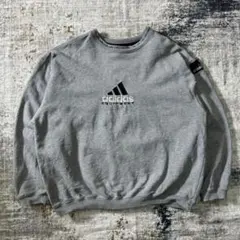 90s adidas アディダス スウェット 刺繍 90年代 グレー