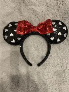 ミニー・マウス風カチューシャ ハート模様