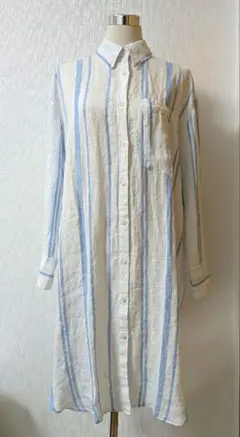 新品　H&M リネンシャツワンピース М