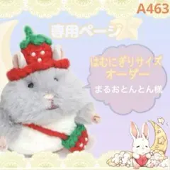 A463【まるおとんとん様】はむにぎりサイズ 苺クリームヘッドドレスセット