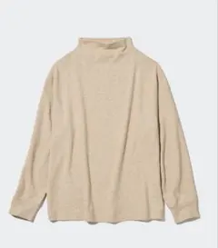 UNIQLO ソフトニットフリースモックネックT 長袖 Sサイズ